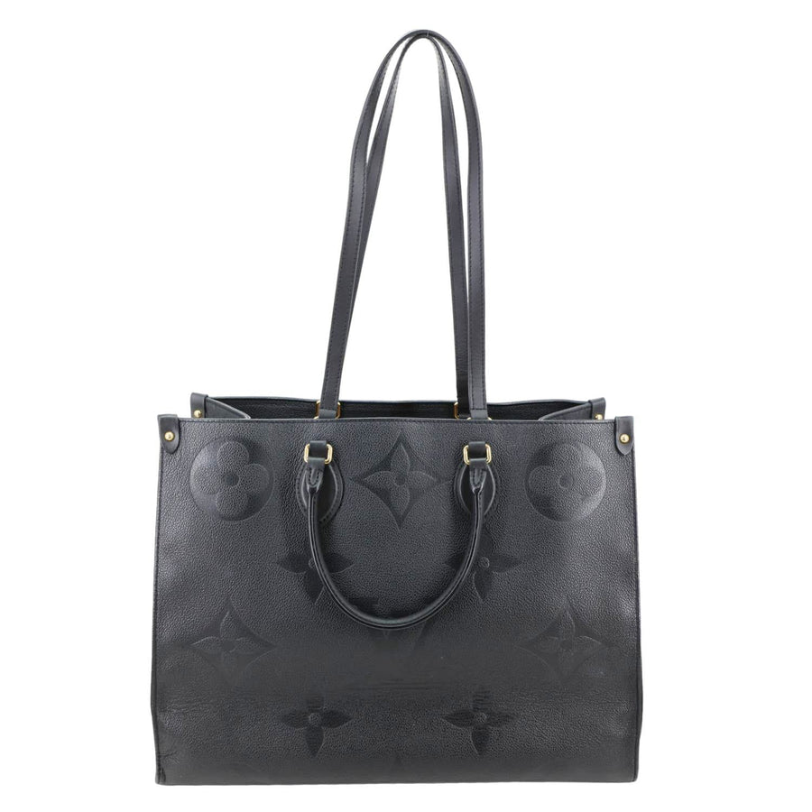 Onthego GM Giant Monogram Empreinte Shoulder Bag Black