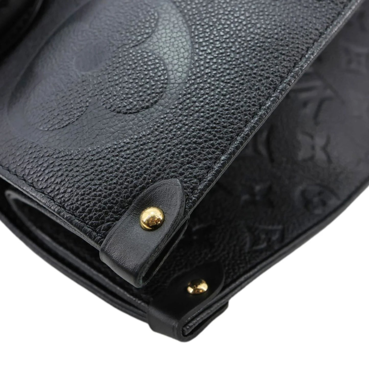 Onthego GM Giant Monogram Empreinte Shoulder Bag Black