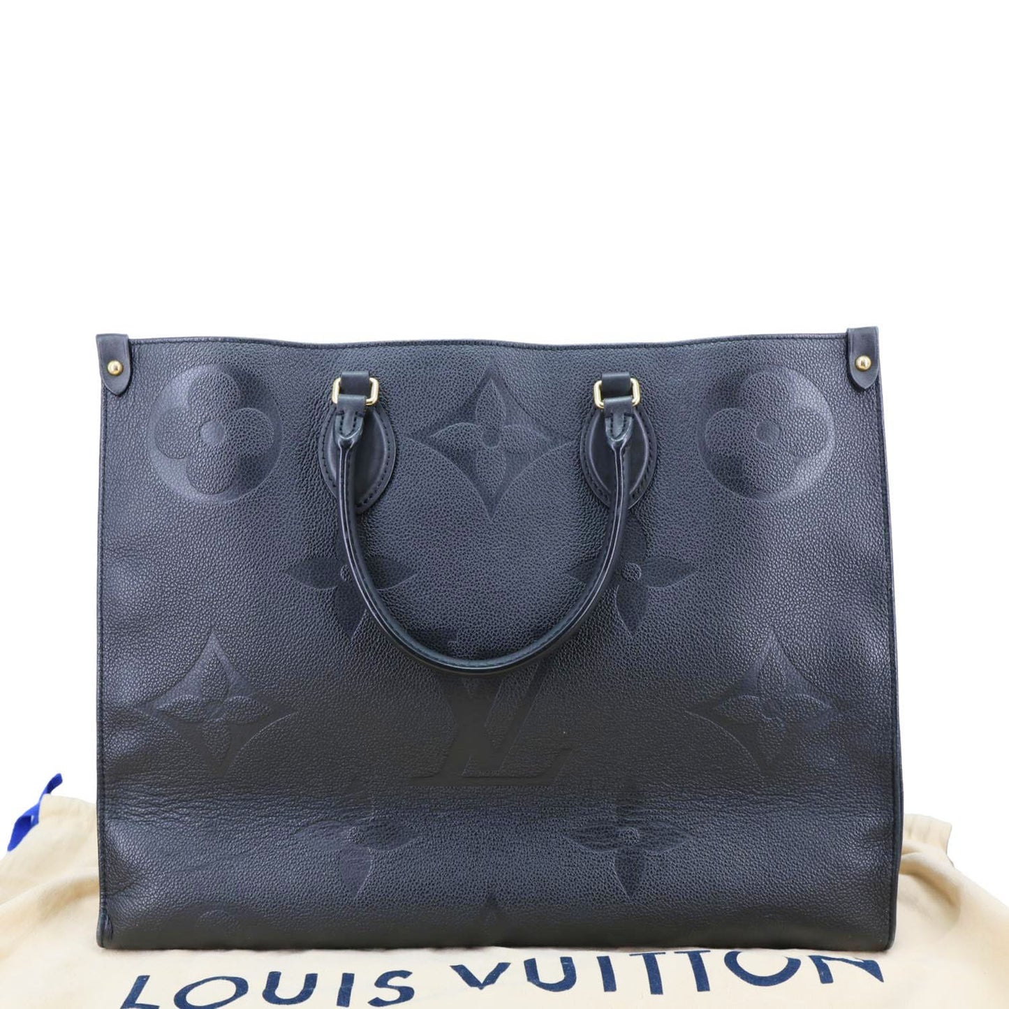 Onthego GM Giant Monogram Empreinte Shoulder Bag Black
