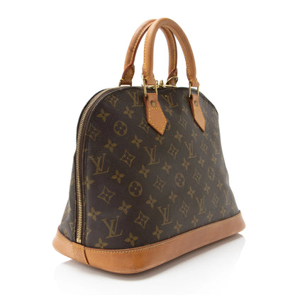 Vintage Monogram Canvas Alma PM Satchel