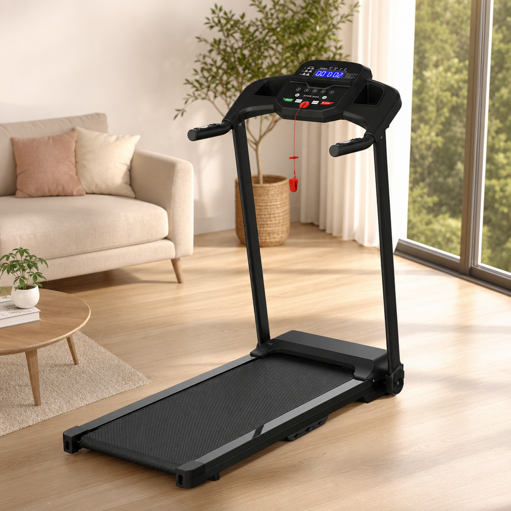 Electric Folding Treadmill 2.5HP - Compact Running & Walking Machine with LCD Display for Home Gym, Up to 265 lbs
