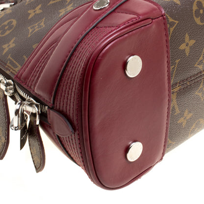 Aurore Shiny Monogram Canvas and Leather Alma PM Bag