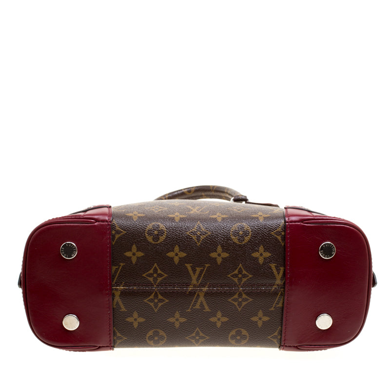 Aurore Shiny Monogram Canvas and Leather Alma PM Bag