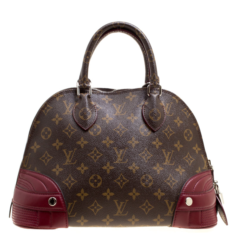 Aurore Shiny Monogram Canvas and Leather Alma PM Bag