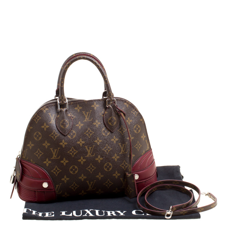 Aurore Shiny Monogram Canvas and Leather Alma PM Bag