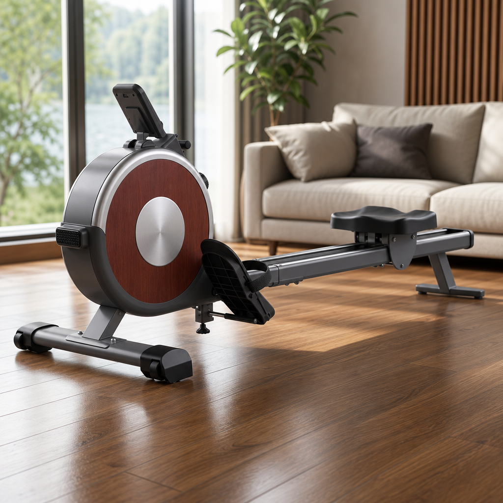 Magnetic Rowing Machine – Foldable Home Rower, 16-Level Resistance, Bluetooth App, 350lb Capacity