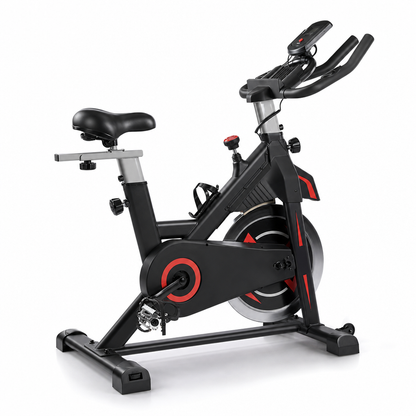 Indoor Cycling Exercise Bike - Adjustable Seat & Handlebars, Belt-Drive, 330lb Capacity